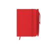 Bloc-notes A7 à couverture synthétique avec stylo assorti couleur rouge
