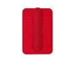 Porte-carte en silicone avec support de téléphone et poignées pliables couleur rouge