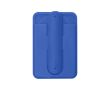 Porte-carte en silicone avec support de téléphone et poignées pliables couleur bleu
