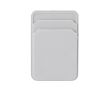 Porte-cartes magnétique silicone pour smartphone à double compartiment couleur blanc