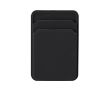 Porte-cartes magnétique silicone pour smartphone à double compartiment couleur noir