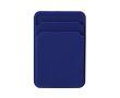 Porte-cartes magnétique silicone pour smartphone à double compartiment couleur bleu marine