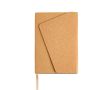 Carnet couverture type liège et fermeture magnétique A5 pages blanches couleur marron clair