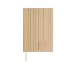 Carnet en PU texturé avec patch personnalisable A5 pages lisses couleur beige