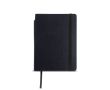 Carnet A5 en similicuir recyclé à couverture souple, pages blanches couleur noir