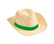 Chapeau de paille pour la publiciité couleur vert sold out