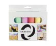 Boîte en carton avec 6 grosses craies de coloriage couleur multicolore