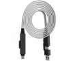 Câble de charge à rangement magnétique double entrée 60 W couleur gris