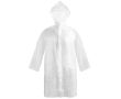 Imperméable taille unique avec fermeture frontale et capuche incluse couleur translucide