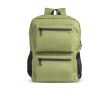 Sac à dos en cuir PU avec poches frontales et latérales en mesh 15,6’’ couleur vert olive