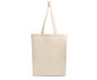 Sac 100 % coton avec longues anses, idéal pour les courses 140 g/m² couleur beige