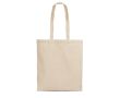 Tote bag en coton avec longues anses et interlock résistant 240 g/m² couleur beige