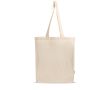 Sac en coton et plastique recyclés avec soufflet de fond 140 g/m² couleur beige