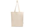 Sac en coton et plastique recyclés avec soufflet 140 g/m² couleur beige