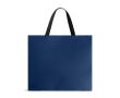 Sac en papier premium mat, soufflet et anses en tissu résistant 9 kg couleur bleu marine