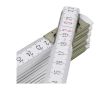 Règle pliable en bois avec certificat d'examen CE, 2M couleur blanc