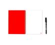 Carnet réutilisable couverture souple stylo-feutre A5 pages blanches couleur rouge