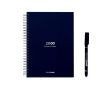 Cahier réutilisable A5 avec numérisation InfiniteBook encre noire couleur bleu marine
