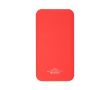 Powerbank bicolore avec indicateur lumineux de charge 10.000 mAh couleur rouge