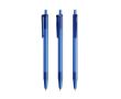 Stylo à bille avec corps en caoutchouc Softfeel®, encre bleue BIC® couleur bleu transparent