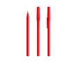 Stylo en plastique à écriture fluide, encre bleue Round Stic BIC® couleur rouge