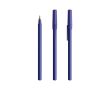 Stylo en plastique à écriture fluide, encre bleue Round Stic BIC® couleur bleu marine
