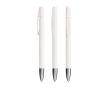 Stylo à bille en plastique rechargeable à clic avec encre bleue BIC® couleur blanc