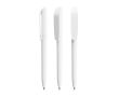 Stylo en plastique avec clip large et encre bleue BIC® couleur blanc