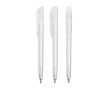 Stylo en plastique avec clip large et encre bleue BIC® couleur blanc transparent
