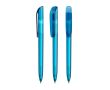Stylo à bille en plastique avec grand clip et encre noire BIC® couleur bleu clair transparent