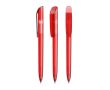 Stylo à bille en plastique avec grand clip et encre noire BIC® couleur rouge transparent