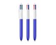 Stylo en plastique style givré avec encre 4 couleurs BIC® couleur bleu
