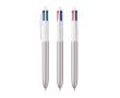 Stylo en plastique style givré avec encre 4 couleurs BIC® couleur argenté