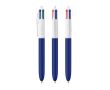 Stylo bille en plastique au toucher doux avec encre 4 couleurs BIC® couleur bleu marine