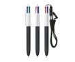 Stylo à bille en plastique effet bois à encre 4 couleurs BIC® couleur noir
