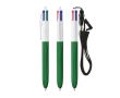 Stylo à bille en plastique effet bois à encre 4 couleurs BIC® couleur vert