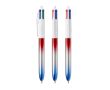 Stylo 4 couleurs en plastique avec effet métallique Flags BIC® couleur bleu