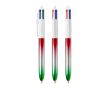 Stylo 4 couleurs en plastique avec effet métallique Flags BIC® couleur vert