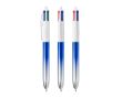 Stylo BIC® 4 couleurs en plastique fabriqué dans l’UE rechargeable couleur bleu
