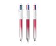 Stylo BIC® 4 couleurs en plastique fabriqué dans l’UE rechargeable couleur fuchsia