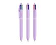 Stylo en plastique au fini pastel et encre 4 couleurs BIC® couleur lilas