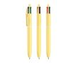 Stylo en plastique au fini pastel et encre 4 couleurs BIC® couleur jaune pastel