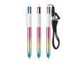 Stylo en plastique à effet dégradé métallisé et encre 4 couleurs BIC® couleur multicolore