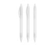 Stylo en plastique à corps large avec écriture bleue Wide Body BIC® couleur blanc transparent