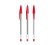 Stylo à bille en plastique transparent à encre rouge BIC® Cristal® couleur rouge