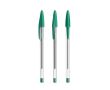 Stylo à bille en plastique transparent à encre verte BIC® Cristal® couleur vert