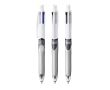 Stylo multifonction en plastique avec 3 encres et porte-mine BIC® couleur blanc/gris