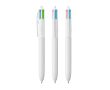 Stylo à bille en plastique BIC® avec 4 encres aux couleurs originales couleur blanc