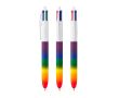 Stylo à bille en plastique style arc-en-ciel, encre 4 couleurs BIC® couleur multicolore