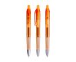 Stylo en plastique rétractable à encre noire Intensity® Gel Clic BIC® couleur orange transparent